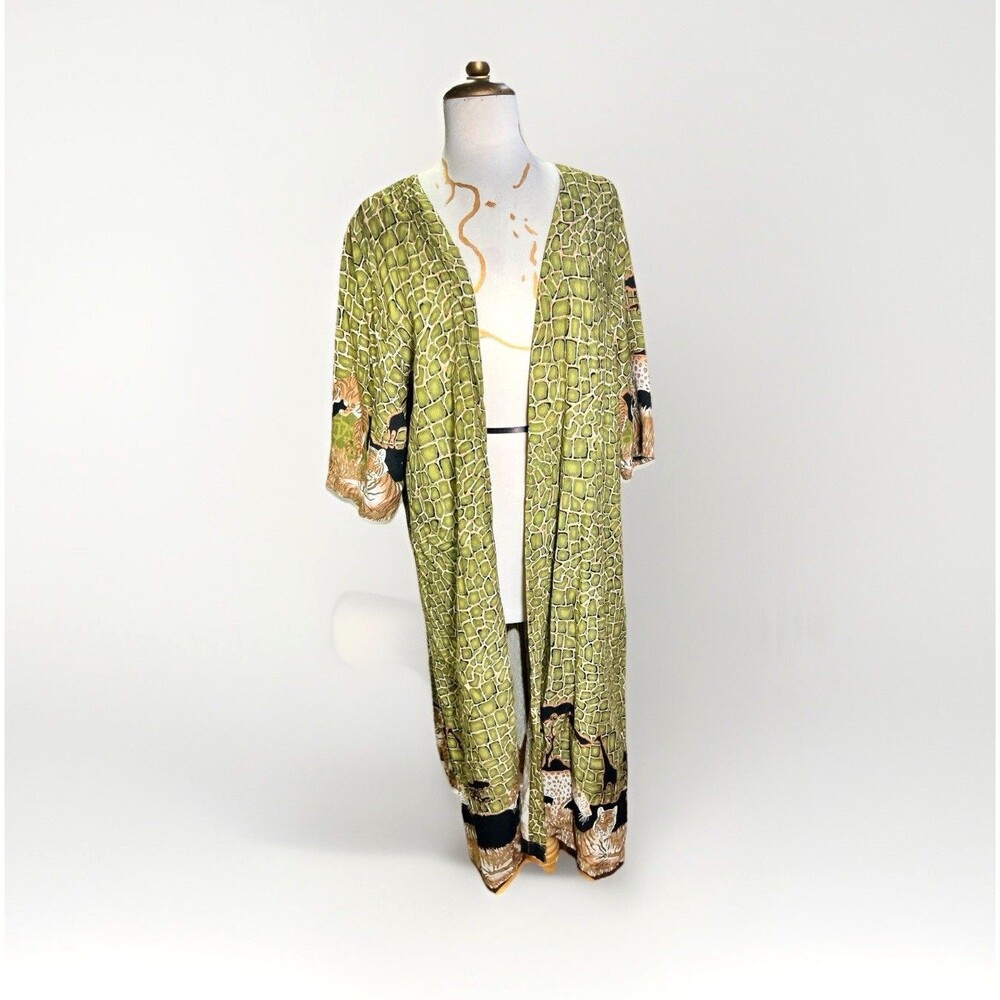 Emeralda Fashions Beach Cover Up Size XL Vintage 80's Boho Chic Coquette Robe